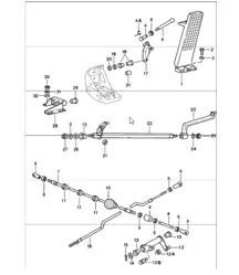 pedals for accelerator control 911 1987-89