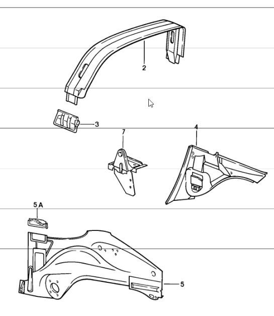 Diagram 801-25 Porsche Cayman GTS 718 4.0L Manual (400 Bhp) Body