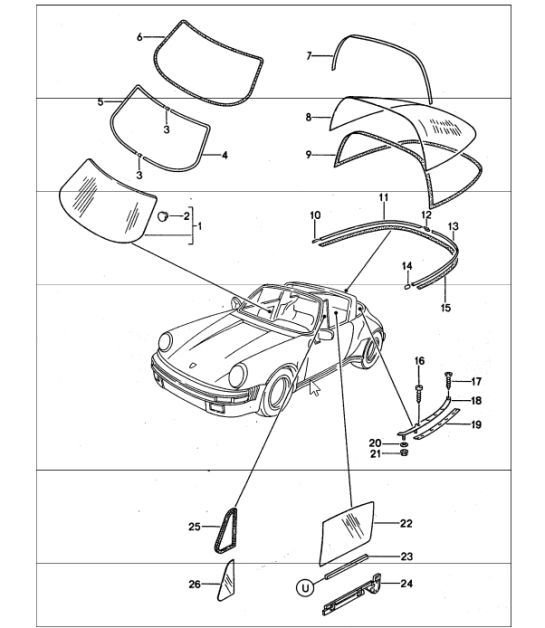 Diagram 805-05 Porsche 996 C4 3.4L 1997-08/01 Body