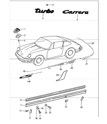 Zierbeschläge 911 1987-89