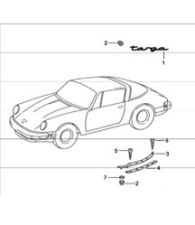 accesorios decorativos 911 TARGA 1987-89 accesorios decorativos 911 TARGA 1987-89