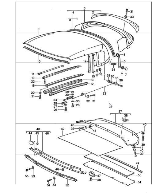 Diagram 811-15 Porsche 911Turbo 3.3L 1978-89 Carrozzeria