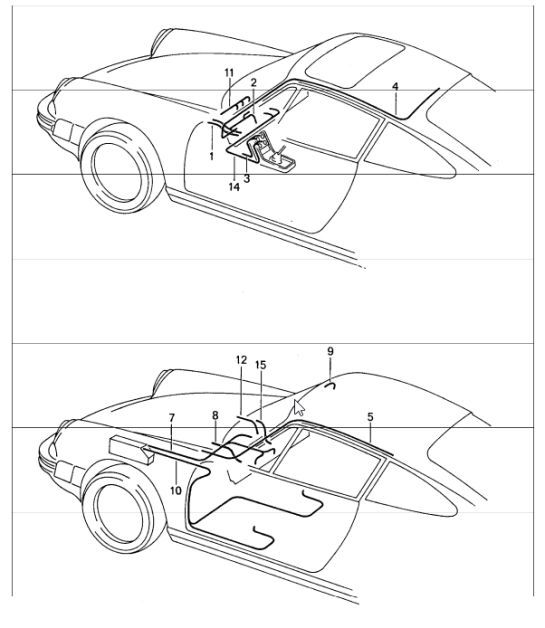Diagram 902-14 Porsche 997 (911) MK2 2009-2012 Electrical equipment