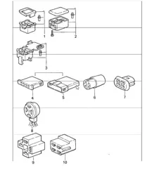 caja conector 4 polos 911 1987-89