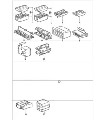 boîtier de connecteur 8 pôles / 9 pôles 911 1987-89
