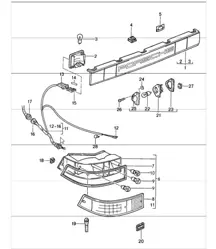 copertura luci combinate posteriori 911 1987-89