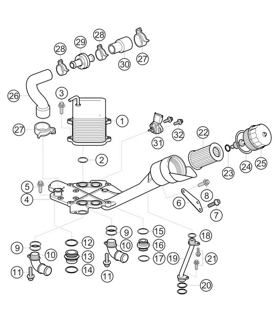 Diagram 1.1-12 Porsche 991 (911) MK1 2012-2016 Engine