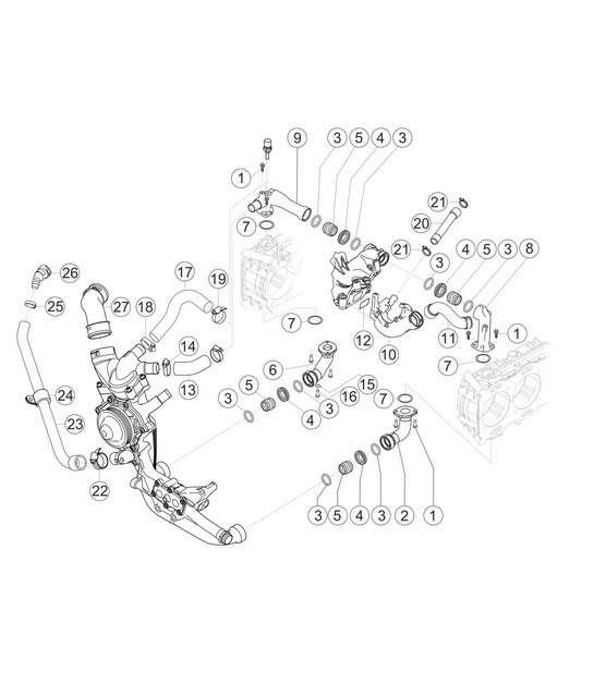 Diagram 1.1-17 Porsche 991 (911) MK1 2012-2016 Engine