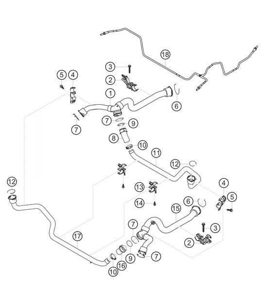 Diagram 1.1-18 Porsche 991 (911) MK1 2012-2016 Engine