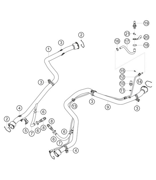 Diagram 1.1-20 Porsche 991 (911) MK1 2012-2016 Engine