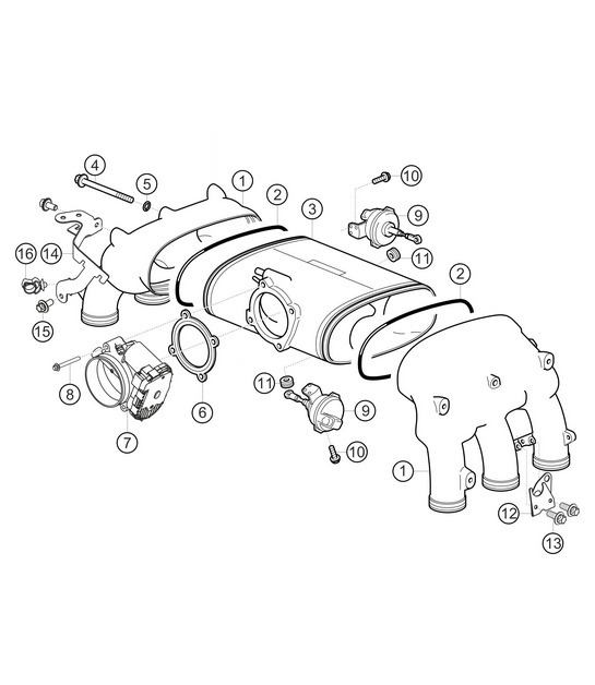 Diagram 1.1-25 Porsche 991 (911) MK1 2012-2016 Engine