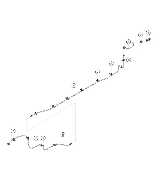 Diagram 2.2-04 Porsche 991 (911) MK1 2012-2016 Fuel System, Exhaust System