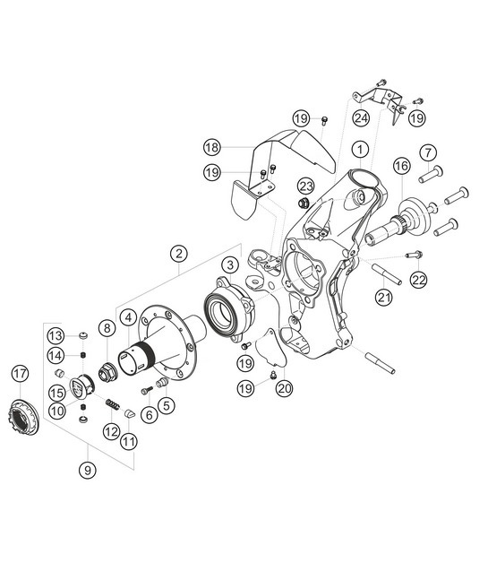 Diagram 4.4-02 Porsche 991 (911) MK1 2012-2016 Front Axle, Steering 