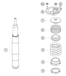 Amortiguador delantero 911 (991) GT3 CUP 2016