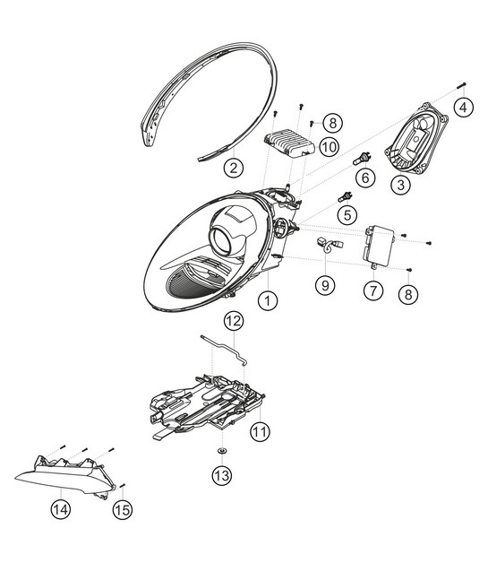 Diagram 9.9-08 Porsche 911 & 912 (1965-1989) Electrical equipment