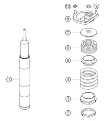 suspension strut front 911 (991) GT3 CUP 2018 - 2019