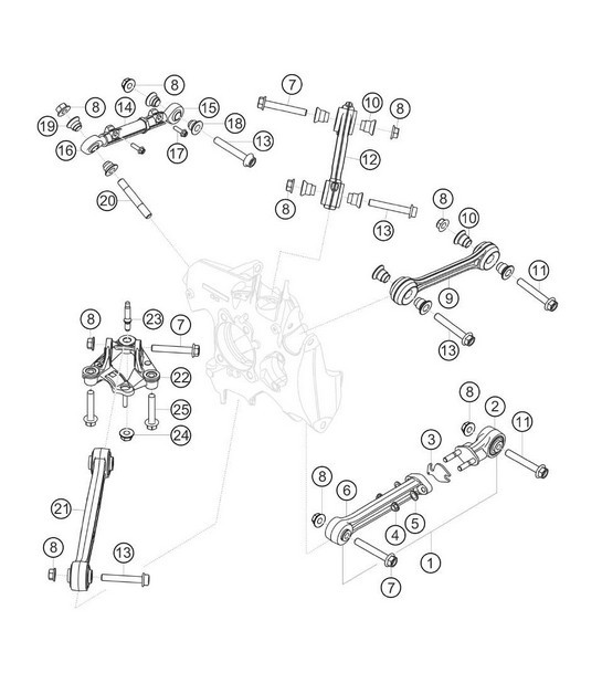 Diagram 5.5-02 Porsche 955 Cayenne S 4.5L V8 2003-06 Rear Axle