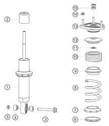 Federbein hinten 911 (991) GT3 CUP 2018 - 2019