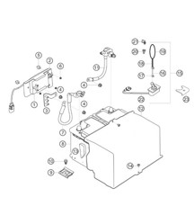 Batería y relé principal 911 (991) GT3 CUP 2018 - 2019