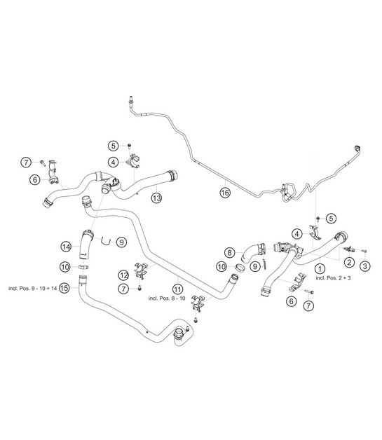 Circuit d'eau avant 911 (992) GT3 CUP 2021