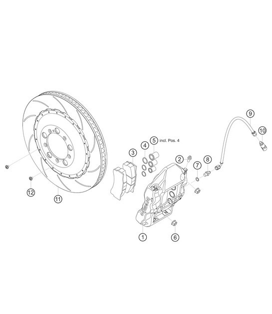 Diagram 6.6-02 Porsche Cayman 987C/981C (2005-2016) Wheels, Brakes