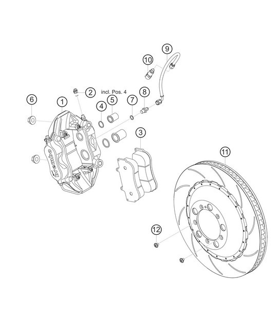 Diagram 6.6-03 Porsche Cayman S 3.4L 987C 2005-08 Wheels, Brakes