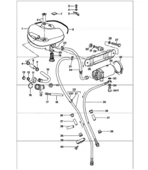 fuel system front 911 TURBO 1975