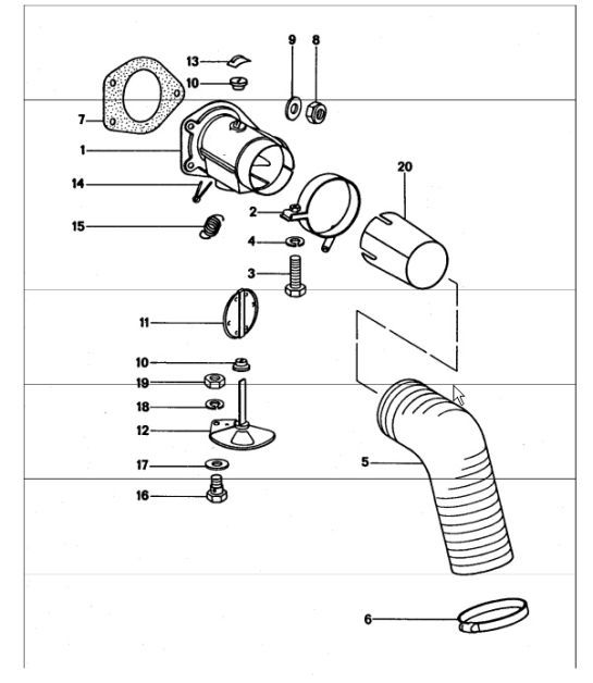 Diagram 202-30 Porsche Panamera V6 3.6L 2WD (310Hp) Fuel System, Exhaust System