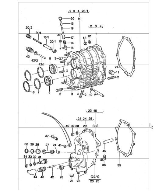 Diagram 302-05 Porsche 996 C2 3.4L 1997-08/01 Trasmissione