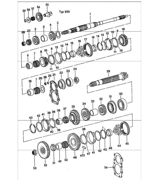 Diagram 303-05 Porsche 911 & 912 (1965-1989) Transmission