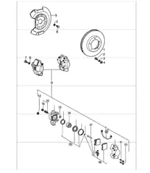 disc brake front 911 TURBO 1975-77