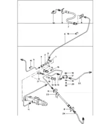 brake lines for cars without brake booster 911 TURBO 1975-77