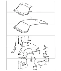exterior panelling rear 911 TURBO 1975-77