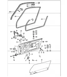 porte avec pièces d'installation 911 TURBO 1975-77