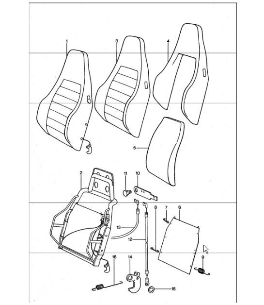 Diagram 808-15 Porsche 911 & 912 (1965-1989) Body