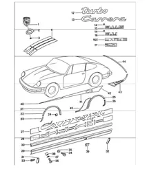 Zierbeschläge 911 TURBO 1975-77