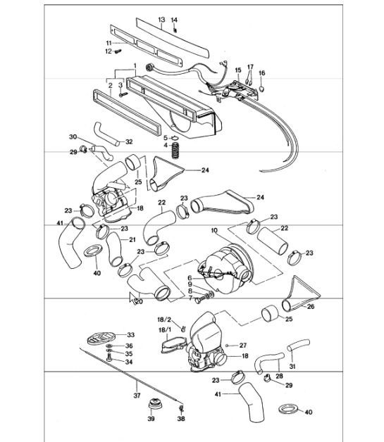 Diagram 813-05 Porsche Cayenne Coupé Turbo V8 4.0L Benzine 550 pk 