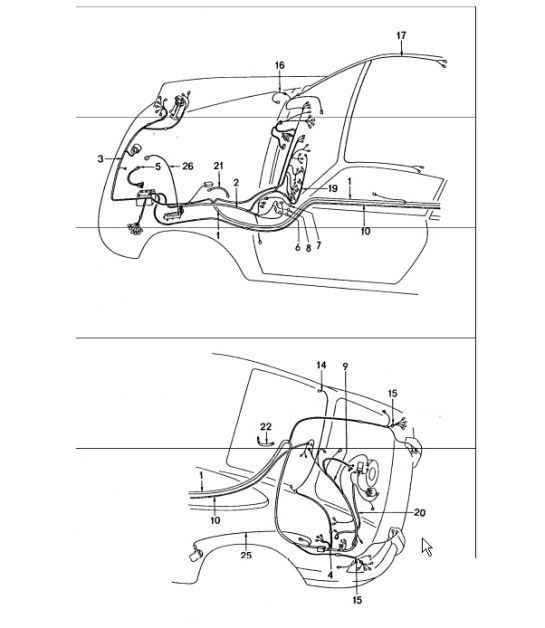 Diagram 902-20 Porsche 911 & 912 (1965-1989) Electrical equipment