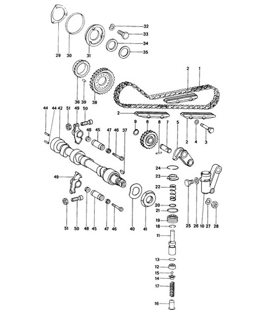 Diagram 103-010 Porsche Cayenne Turbo S V8 4.8L Petrol 550HP Engine