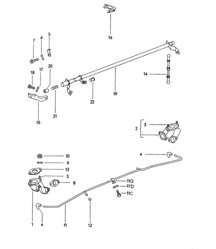 进气连接 / 进气管 / 控制轴 914-1,8V 1970-76