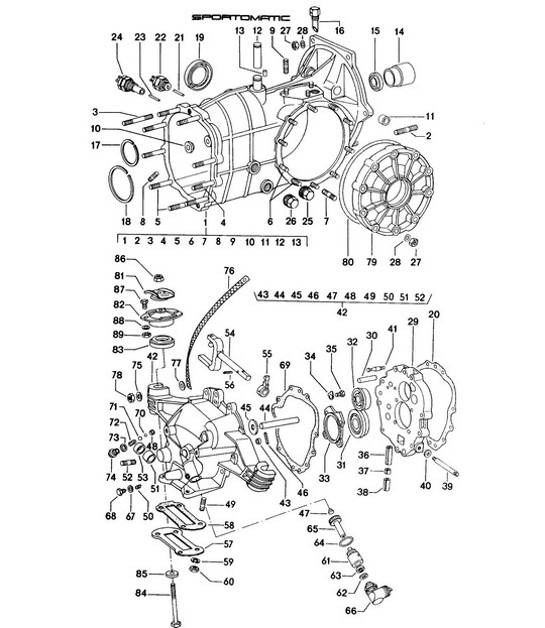 Diagram 308-000 Porsche Panamera GTS V8 4.8L 4WD (440Hp) Transmission