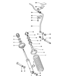 Trillingsdemper / Stabilisator 914 1970-72 Trillingsdemper / Stabilisator 914 1970-72
