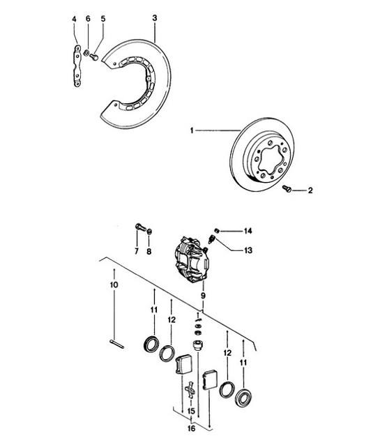 Diagram 603-000 Porsche Cayenne S V8 4.8L benzina 400 CV Ruote, freni