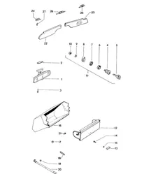 Interior mirror / Glove compartment / Sun visor  914 1970-76