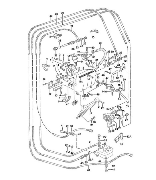 Diagram 107-010 Porsche Cayman 718C (982C) 2017>> Engine