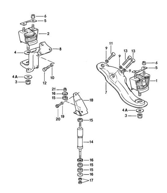 Diagram 109-000 Porsche Cayenne Turbo / Turbo S 4.8L 2007>> Motore