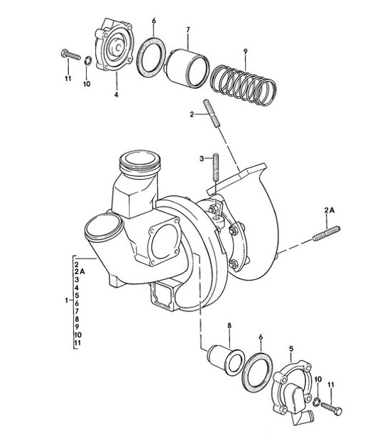 Diagram 202-025 Porsche 997 (911) MK2 2009-2012 Fuel System, Exhaust System