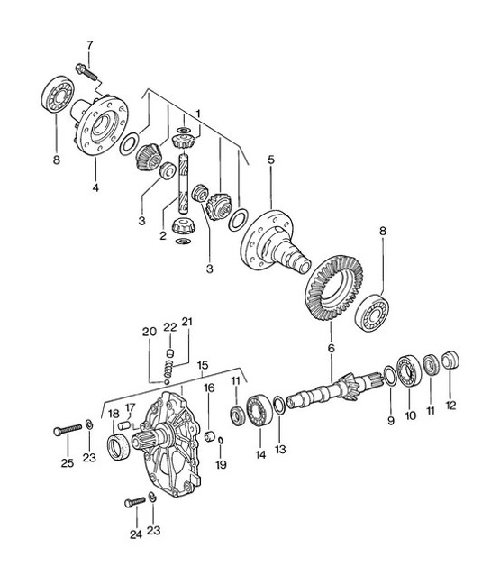 Diagram 311-000 Porsche 914 (1970-1976) Transmission