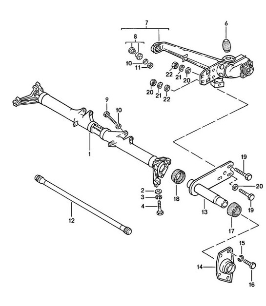 Diagram 501-000 Porsche Cayman S 3.4L 987C 2005-08 Rear Axle