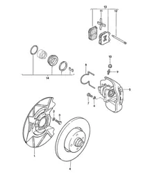 盘式制动器 / 前轴 924 1976-79